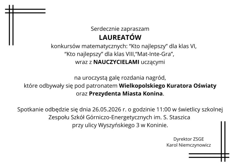 zaproszenie